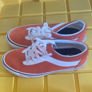 Orange and White Vans Used Men 6.5 Women’s 8 Sneakers